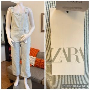 ❣️🆕Zara Overalls Pin Striped Denim Medium Weight Overalls❣️